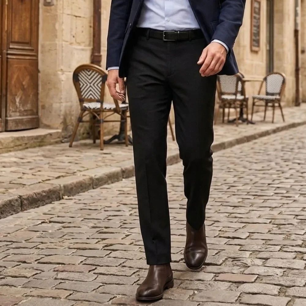 Take 50% OFF- Oobe Men's Black Dress Pants - Classic Tailored, Size-34/30